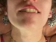 Tiny Milf deepthroat throat fucking BWC POV