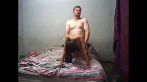 step daddy fucks petite skinny perfect body vergin step daughter , doggystyle, missionary & she gets on his huge cock to big for her & end scene with cum on boobs