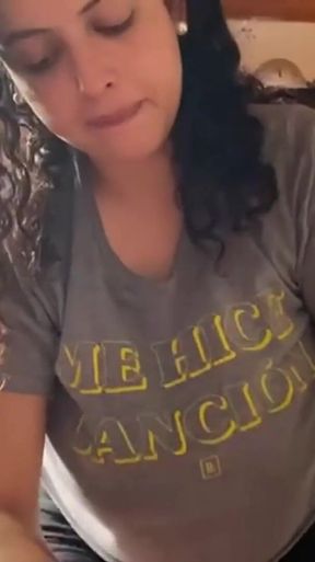 Argentinian Slut Babyluna939 Sucks My Dick, Jerks off My Tits Until I Run Out of Milk and Takes It All