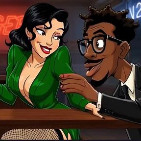 Slut Wife Fucked in Dirty Public Toilet. Cartoon