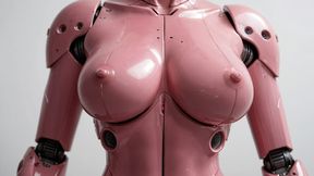 Close-up POV: AI Sex Robot jiggles big tits for your pleasure