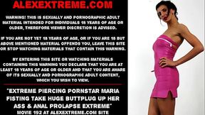 Extreme piercing pornstar Maria Fisting take huge buttplug up her ass &amp_ anal prolapse extreme