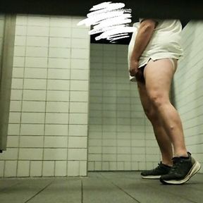 Risky Handjob Outdoors &ndash; Highway Restroom