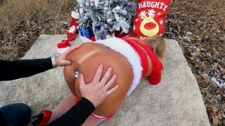 Amateur señora claus cosplayer anal follada en gran culo