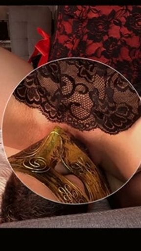 My submissive cleans my pussy and licks my wet pussy. Excellent pussy eating.