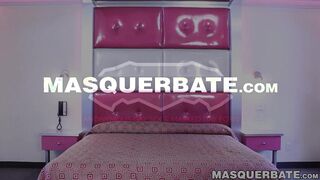 Handsome stud Frank L milks his massive dick while on camera