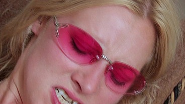 Amateur Blonde Pink Glasses