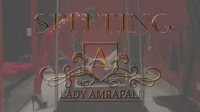 SPITTING  Total lenghts 1:11 minutes Bdsm Slave Spit Spucke Anspucken LADY AMRAPALI  Herrin Mistress Domina