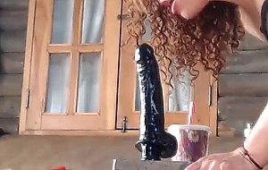 Hot Chick Rides Dildo Hardcore on Webcam