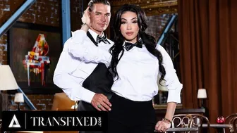 Ariel Demure fucks her coworker hard on the kitchen counter during a quick break