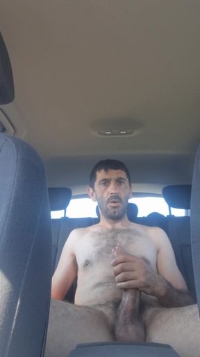 Mature men masturbating naked in the car'   Clip 2