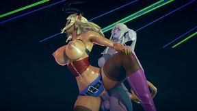 futa demon fuck demon girl next to the bar - 3d porn