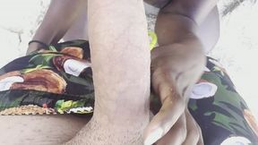 Desi Slut Sucks Big White Cock On The Beach