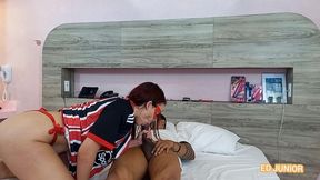 corinthiano vai ao jogo contra o sao paulo e consegue levar uma saopaulina para o motel e comer o cu dela sem camisinha