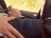 Real amateur jerking in his car and cumming while listening Tina moaning and dirty talk