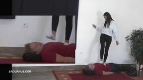 Under the feet of Mistress Natasa mp4 Picture in picture Sock