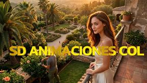 valentina, a beautiful young millionaire flirts with the family gardener hidden from her parents, mateo fucks her without mercy - porn in spanish - audio in spanish - ai porn