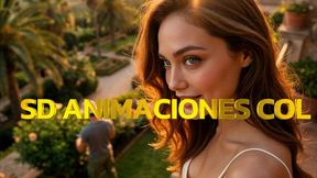 valentina, a beautiful young millionaire flirts with the family gardener hidden from her parents, mateo fucks her without mercy - porn in spanish - audio in spanish - ai porn
