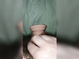 FTM Bangs Curly Soaked Snatch With Vibrator Close Up