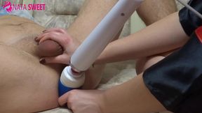 first time anal prostate massage with handjob and balls playing! real old homemade porn by nata sweet