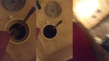 Piss on coffee👅