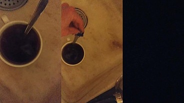Piss on coffee👅