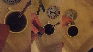 Piss on coffee👅