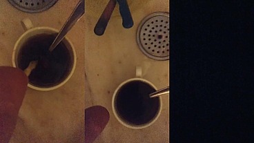 Piss on coffee👅