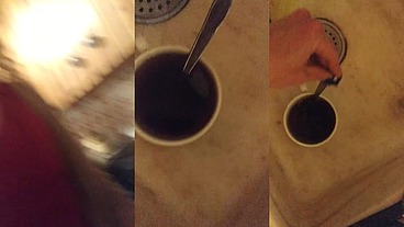 Piss on coffee👅