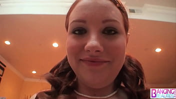 Redhead Rebecca Lane deepthroats and titty fucks Mike Adriano's big dick