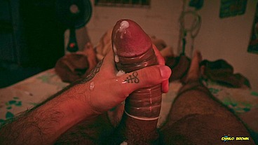 POV Verbal Jerkoff Camilo Brown Breaks The Condom To Breed You With His Big Cock