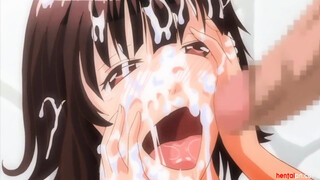 Beaufitul Hentai Babe Gets Her Sweet Face Cum Drenched