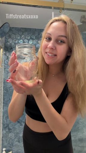 Peeing in a mason jar