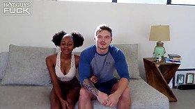 Ebony Babe Destiny Treats Raphael By Shoving His Cock Down Her Throat!
