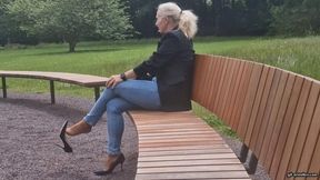 My high heel shoe gets kicked into the water HD mp4 1920x1080