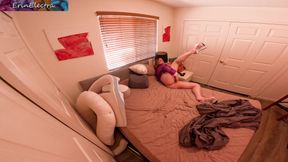 caught peeping, stepmom lets you masturbate with her and cum in her pussy