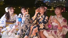 Charming Yukata Beauties Turn Up the Heat With Wild Home Creampie Action