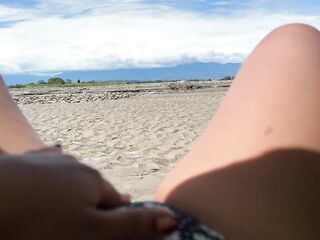 I Like to Touch Myself Until I Reach Climax on the Beach During the time that Being Watched
