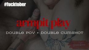 #fucktober | Armpit play - double POV + double cumshot