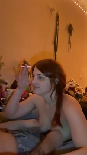 Smoking, spitting, mouth ring, facefuck, face slapping - our Monday, part 1