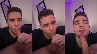 Filming While I Suck His Big Cock Off