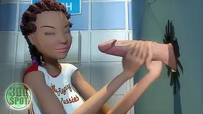 Ebony Cheergirl Rides Mystery Dick in Hot Study Hall Tryst