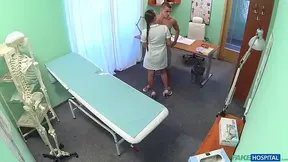 Horny Nurse gets Naked and Fucks her Favourite Patient - Fake Hospital