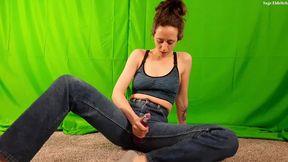 sage eldritch cumming in & wetting lee denim jeans #2