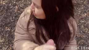Quick Blowjob in a Park While Nobody Sees