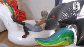 Inflatabes under Buffalo high heel Boots