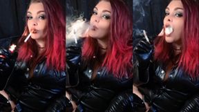 Smoking in all leather, being your obsession