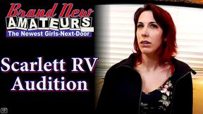 skinny redhead scarlett foxx finger fucks her pussy and blows a dick!