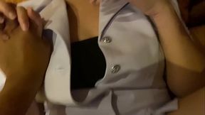 Fucked with a friend and came while wearing a nurse′s uniform  So thrilling &mdash;  moaned loudly