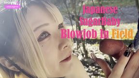 Stunning blonde teen sugar babe enjoys a public blowjob